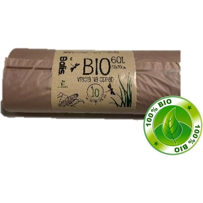 BIO Vrecia na odpad LDPE 60L 13 µm 10 ks