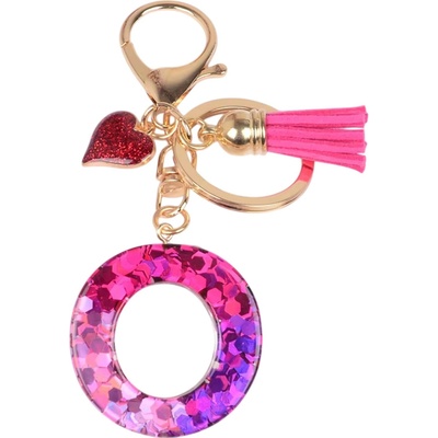 HARAHU Ключодържател Азбука - О / Розова / Сърце kp37985 (37985)