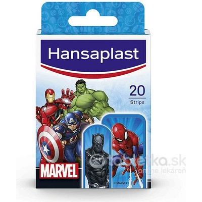 Hansaplast MARVEL detská náplasť, stripy (2 veľkosti) 20 ks