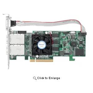 ARECA ARC-1223-8x 8 external port SAS 6G RAID /2xSFP-8088/, 800Mhz ROC processor, 512 MB RAM, PCIe 2.0 x8, RAID 0, 1, 10, 3, 5, 6, Single Disk or JBOD (ARC-1223-8X)