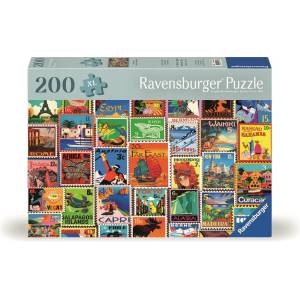 Ravensburger - Puzzle Stamps from different parts of the world XXL - 200 piese