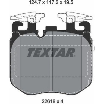 Sada brzdových platničiek kotúčovej brzdy ( na jednu nápravu) TEXTAR 2261801