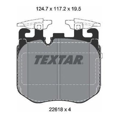 Sada brzdových platničiek kotúčovej brzdy ( na jednu nápravu) TEXTAR 2261801