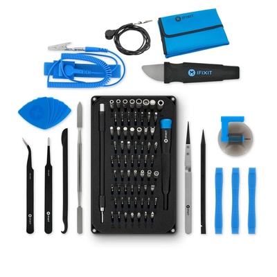 iFixit Pro Tech Toolkit 64 Броя + Антистатичен пад Комплект прецизни битове и отвертка (ZUBU-058)