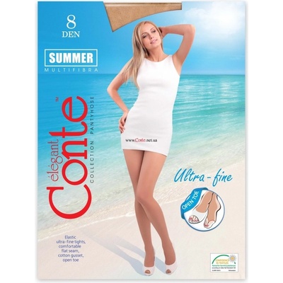 Conte SUMMER 8 DEN punčochové kalhoty s otevřenou špičkou