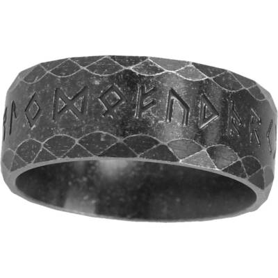 NNM пръстен Viking Runes Odin Norse - SS8-R202 - black