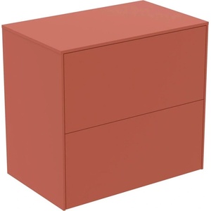 Ideal Standard Atelier Conca стенен шкаф с 2 чекмеджета и 60 см червено-оранжев матов плот (T4327Y3)