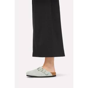 Birkenstock чехли сабо дамски от велур Boston Braided Suede Leather (1032933)