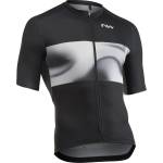 Northwave Мъжка фланелка с къс ръкав за колоездене Northwave Force Evo Jersey Short Sleeve Cycling jersey - Black / Light Grey (056-3147-0811)