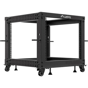 Lanberg Комуникационен шкаф Lanberg OR01-6109-B, 19", 9U, 57.7 x 65.7 x 60 cm, товароносимост до 600кг, черен (OR01-6109-B)