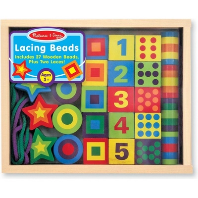 Melissa & Doug Prevliekanie šnúrky Koráliky