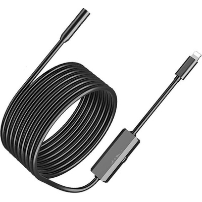 W-Star WSE8x5SL - Endoskopická kamera, sonda 8mm 5m HD měkký kabel lightning