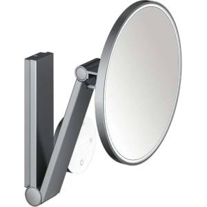 KEUCO - Козметично стенно огледало с LED осветление, матиран черен хром 17612139002 (17612139002)