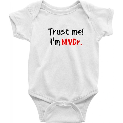 Trust me I´m Bc. Ver mi som Bc. Dojčenské body krátký rukáv biele