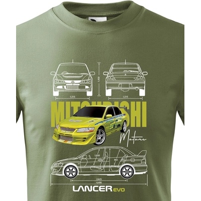 Dětské tričko Mitsubishi Lancer Evolution Military Canvas Bezvatriko.cz 2319