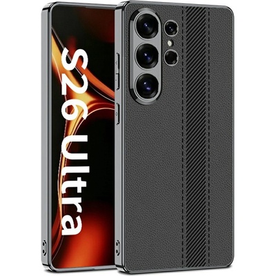 Samsung GKK електроплатиран кожен калъф с протектор за Samsung Galaxy S26 Ultra - поддържа безжично зареждане