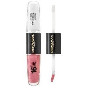Dermacol 16H Lip Colour Extreme Long-Lasting Lipstick дълготране двуфазен цвят и гланц за устни No. 11 8 ml