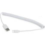 Gembird USB-A 2.0 - USB-B 2.0 micro M/M кабел за данни 1, 8 м бяла спирала CC-MUSB2C-AMBM-6-W (CC-MUSB2C-AMBM-6-W)