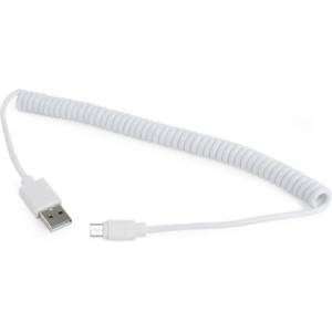 Gembird USB-A 2.0 - USB-B 2.0 micro M/M кабел за данни 1, 8 м бяла спирала CC-MUSB2C-AMBM-6-W (CC-MUSB2C-AMBM-6-W)