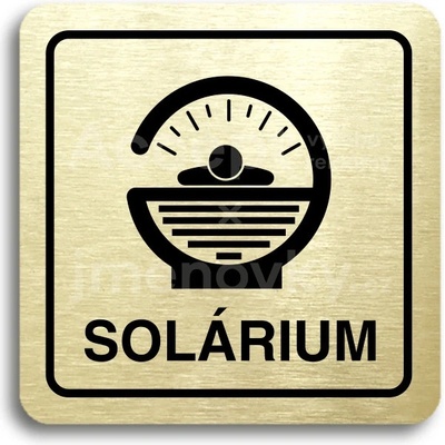 ACCEPT Piktogram solárium IV - zlatá tabulka - černý tisk