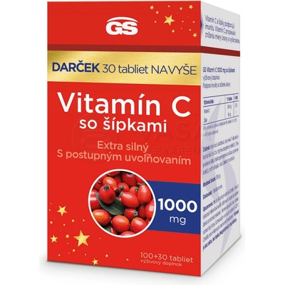 GS Vitamín C 1000 so šípkami 100+30 tabliet