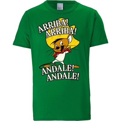 LOGOSHIRT Тениска 'Looney Tunes Arriba! Andale! ' зелено, размер 5XL