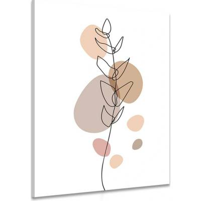 Obraz minimalistický list na bílém pozadí No2 - 40x60