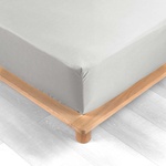 douceur d'intérieur Бял еластичен чаршаф от памук перкал 180x200 cm Percaline - douceur d'intérieur (1644659)