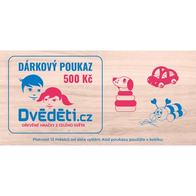 2Kids Toys Dárkový poukaz v hodnotě 500 Kč