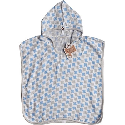 XKKO BMB Scandinavian Cross Bambusové pončo baby blue 1