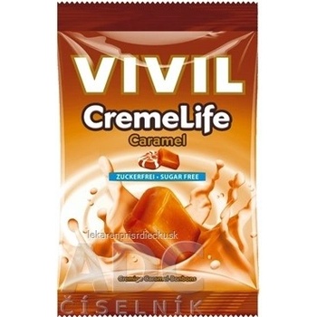 VIVIL BONBONS CREME LIFE Caramel drops so smotanovo karamelovou príchuťou bez cukru 60 g