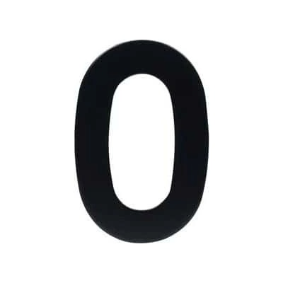 Nerezové číslo ve 2D provedení, výška 95 mm, znak "0"