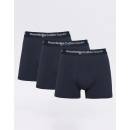 Knowledge Cotton Solid Colored Underwear With Navy Elastic 1001 Total Eclipse 3 pack