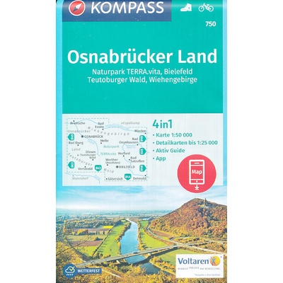Osnabrucker Land, Teutoburger Wald, Wiehengebirge 1:50 t.