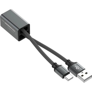 LDNIO Кабел тип ключодържател за всички устройства с USB-C конектор (10 см) - LDNIO LC98 Durable USB-C to USB-A Cable 2.4A (тъмносив) (LC98)