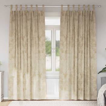 vidaXL Кадифени завеси С завеси 2 pcs Крем 245 x 140 см Кадифе (4107736)