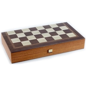 Manopoulos Комплект шах и табла Manopoulos - Цвят венге, 30 x 15 cm (TSX3E)