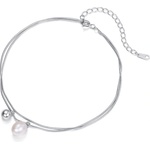 Silenti Jewelry Сребърна гривна за крак "Изразителност