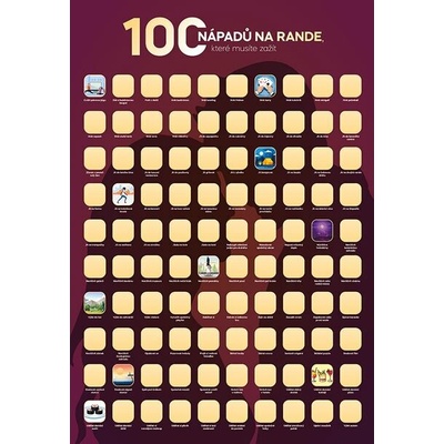 100 nápadů na rande - Stírací plakát