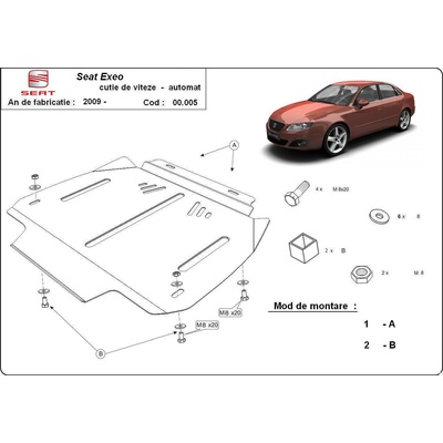Scut Motor - Румъния Метална кора под скоростна кутия seat exeo от 2009 (73872)