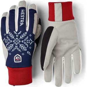 Hestra Дамски ръкавици Hestra Women's XC Primaloft 5 Finger Gloves - Dark Navy Print - размер 9 (EU) (202-4285-0415)