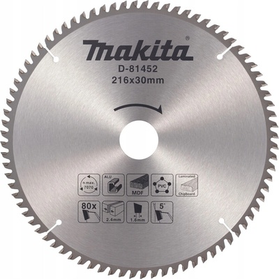 Makita D-81452 univerzální kotouč 216 x 30 mm na hliník, PVC a MDF
