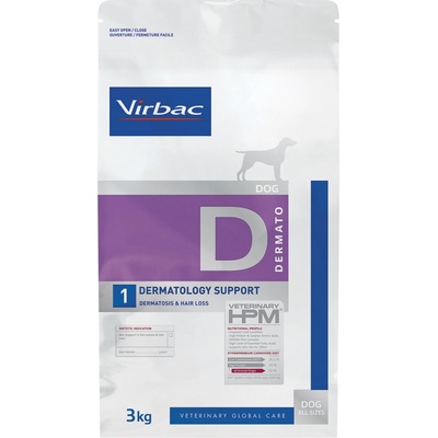 Virbac Vet HPM Dog Dermatology Support D 3 kg