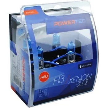 Image 1 of m-tech Powertec Xenon Blue H3 12V халогенни крушки к-т (PTZXB3-DUO H3)