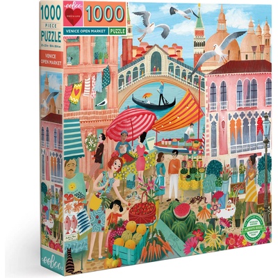 eeBoo - Puzzle Venice open market - 1 000 piese