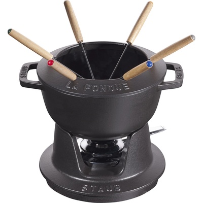 Staub Комплект за фондю черен O 16 cm Staub (ST14001623)