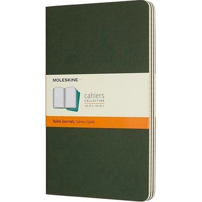 Moleskine Sešity 3 ks linkované zelené L