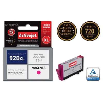 Compatible AH-920MCX касета с мастило (заместител за HP 920XL CD973AE, Premium, 12 ml, магента) (AH-920MCX)