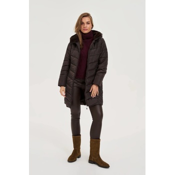Moodo Яке с подплатена качулка кафяво Moodo Moodo | Kafyav | ЖЕНИ | 38