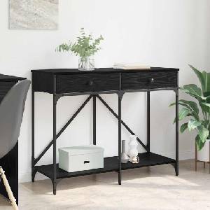 vidaXL Конзолна маса Черния дъб 100 x 39 x 78, 5 см Инженерна дървесина (882808)